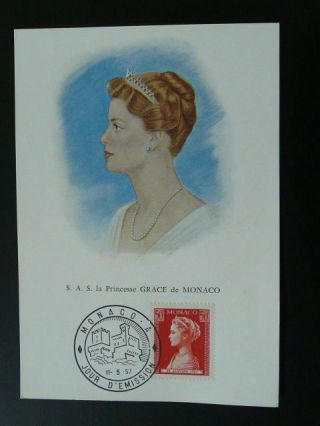 Princess Grace Kelly Queen And Cinema Actress 1957 Maximum Card Monaco 56519