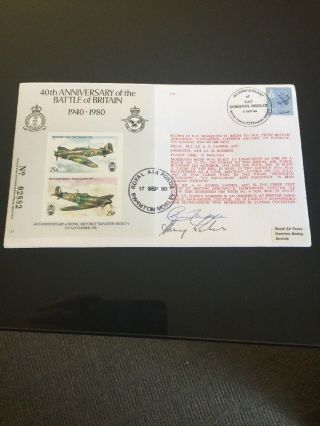 1980 40th Anniversary Of The Battle Of Britain Signed Raf Flight Fdc