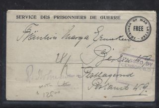 Australia (pp2107b) 1917 From Concentration Camp Australia With Letter.  Wow