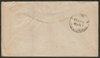Indian Army FPO No 97 March 1946 Unstamped Cover Moulmein,  Burma to India 2