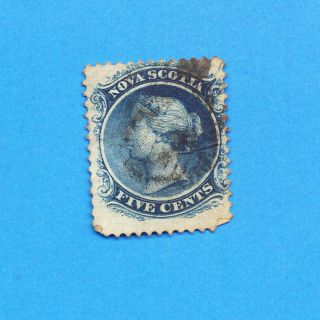 Nova Scotia - Scott - - 5 Ct Blue - 1860