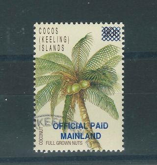 Cocos (keeling) Island 1991 Cto Official Paid Mainland Sg O1 Cat £90