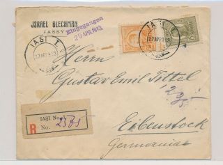 Lk51994 Romania 1913 To Eibeuslock Germany Registered Cover