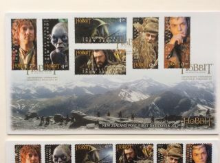 Zealand 2012 FDCs The Hobbit (2 Covers) Normal & Self - adhesive Versions. 2