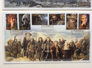 Zealand 2012 FDCs The Hobbit (2 Covers) Normal & Self - adhesive Versions. 3