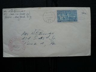 Special Delivery Cover,  1945.  U.  S.  Navy Wavy Line Cancel.  Censor Mark.