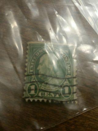 1 Cent Green Ben Franklin Stamp Post (possibly Scott 594 Or 596)