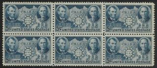 1942 Chinese Resistance 906 Block Of 6 Mnh