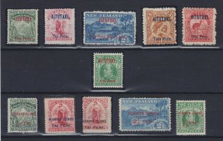 Cook Isl.  Aitutaki & Penrhyn 1902 - 1903,  11 Stamps