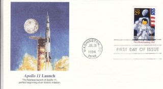 1994,  Apollo 11 Launch,  Fleetwood,  Unaddressed,  Fdc (d9781)