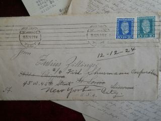 Complete German Letter,  Sent From Stuttgart To York,  25th Nov 1924