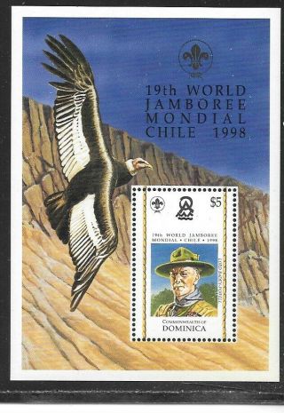 Dominica 1998 19th World Jamboree Boy Scouts Baden Powell Vulture Ss