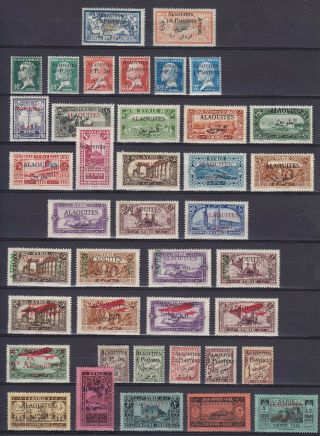 Alaouites 1925 / 1930,  40 Stamps,  Mlh,  Mostly Complete Sets
