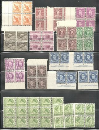 Never Hinged Blocks With Some Imprints - 1938 To 1955