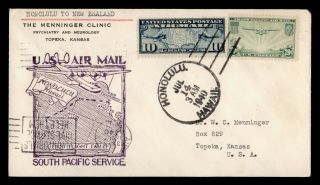 Dr Who 1940 First Flight Honolulu Hawaii To Auckland Zealand Fam 19 E46145