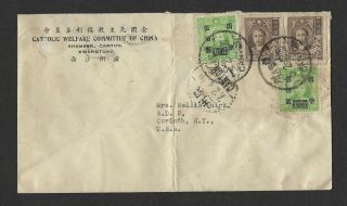 China Roc 1948 Cover From Canton To Us (广州沙面)