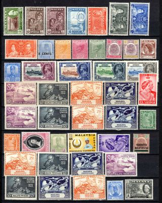 Malaya Malaysia Straits Settlements 1891 - 1963 States Selection Mh Stamps