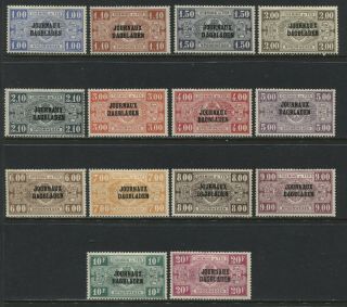 Belgium 1929 - 31 Newspaper Stamps 1 To 20 Francs O.  G.