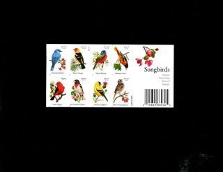 Imperf Us Scott 4882 - 91,  55c Forever Stamp Song Birds Sheet Of 20 Mnh Og