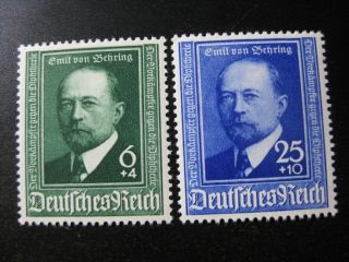 Third Reich Mi.  760 - 761 Never Hinged Stamp Set Cv $18.  00
