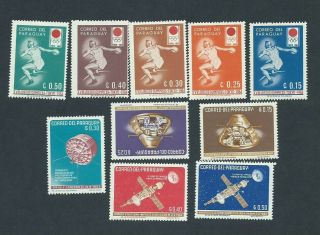 Paraguay Postage Stamps 2 Full Sets 1964 Olympic &cosmos.  Lh/nh