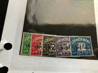 Great Britain Stamp Tripolitania Scott J6 - J10 Mlhog Scv 114.  50 Bb6562