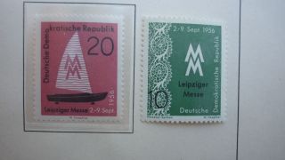 Ddr East Germany Stamp 1956 Liepzig Fair Pair 1