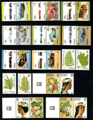 Tuvalu - 237 Modern Mnh Stamps In 12 Scans,  Grouping (48x)