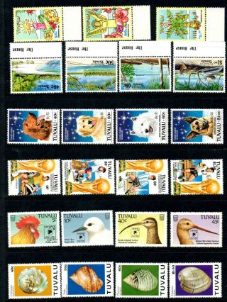 Tuvalu - 160 Modern Mnh Stamps In 12 Scans,  Grouping (48t)