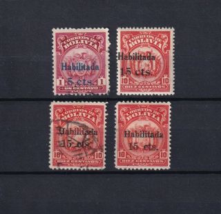 Bolivia 1924,  Sc 138 - 143,  Part Of Set,  Cv $33,  Mh/used