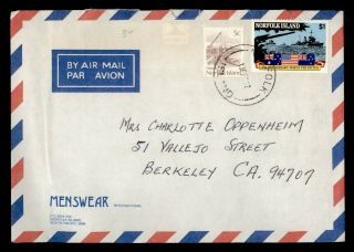 Dr Who 1982 Norfolk Island Airmail To Usa Advertising Menswear Clothing E50599