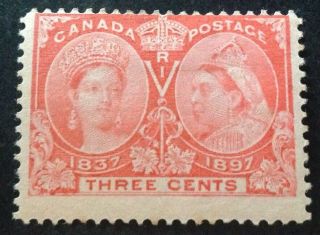 Canada 1897 3 Cents Carmine Stamp Hinged
