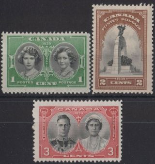 G620) Canada.  1939.  Mm.  Sg 372/73/74.  Royal Visit