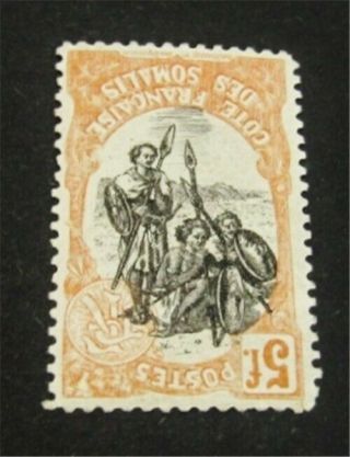 Nystamps French Somali Coast Stamp 63 Og H Paid: $100 Center Inverted