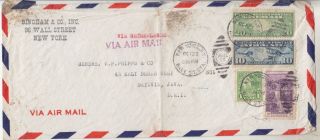 United States,  1935 Airmail Cover Via Klm,  York To Netherlands East Indies.