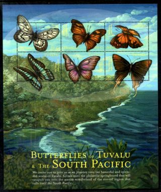 Tuvalu - 2000 Butterflies Of Tuvalu And The South Pacific Set Mnh (48y)