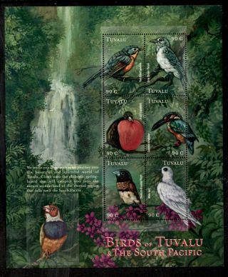 Tuvalu - 2000 Birds Of Tuvalu And The South Pacific Set Mnh (48u)