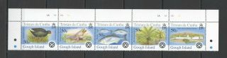 Y1410 Tristan Da Cunha Gough Island Flora & Fauna Birds Marine Life Set Mnh