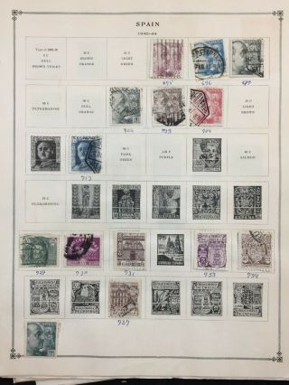 Look $$$$ 33,  Pages Of Old Spain Postage Stamps 212