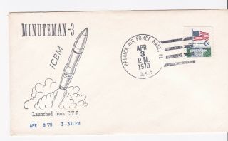 Minuteman - 3 Icbm Launched From E.  T.  R.  Patrick Air Force Base,  Fl April 3,  1970