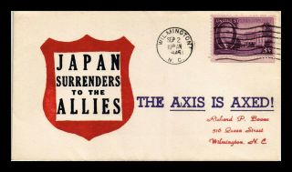Dr Jim Stamps Us Japan Surrenders To Allies Wwii Patriotic Event Cover 1945