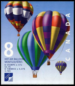 Canada Stamp Booklet - Bk247 Hot Air Balloons (2001) 8 X 47¢ 1921 Mnh