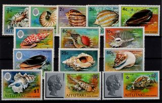 P109271/ Aitutaki / Shells / Y&t 95 / 106 – 132 / 133 Mnh Full Sets