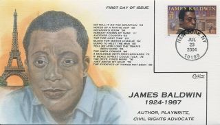 3871 James Baldwin Hand Painted Fred Collins Cachet First Day Cover