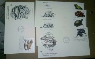 A10 2003 Reptiles Amphibians Set Artcraft Variety First Day Covers