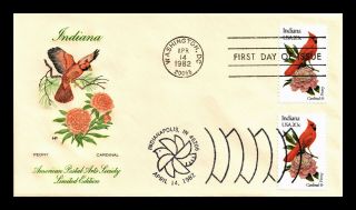 Dr Jim Stamps Us Indiana State Bird Flower Fdc Cover Combo House Of Farnum