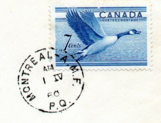 Canada 1960 First Flight Cover Montreal to Vancouver with Insert & 7c SG443 2