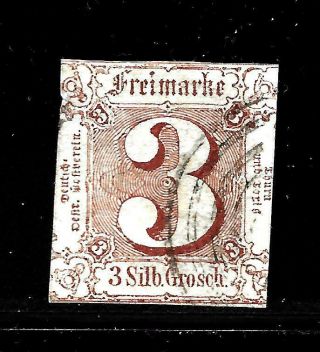 Hick Girl Stamp - German States - Thurn & Taxis Sc 12 Issue 1859 Y1614