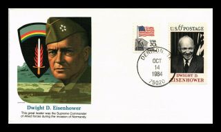 Dr Jim Stamps Us Dwight D Eisenhower Military Heroes Of America Fleetwood Cover