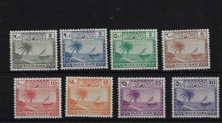 Maldives Sg21/8,  1950 - 52 Short Set (8v) To 50l Fresh Mounted